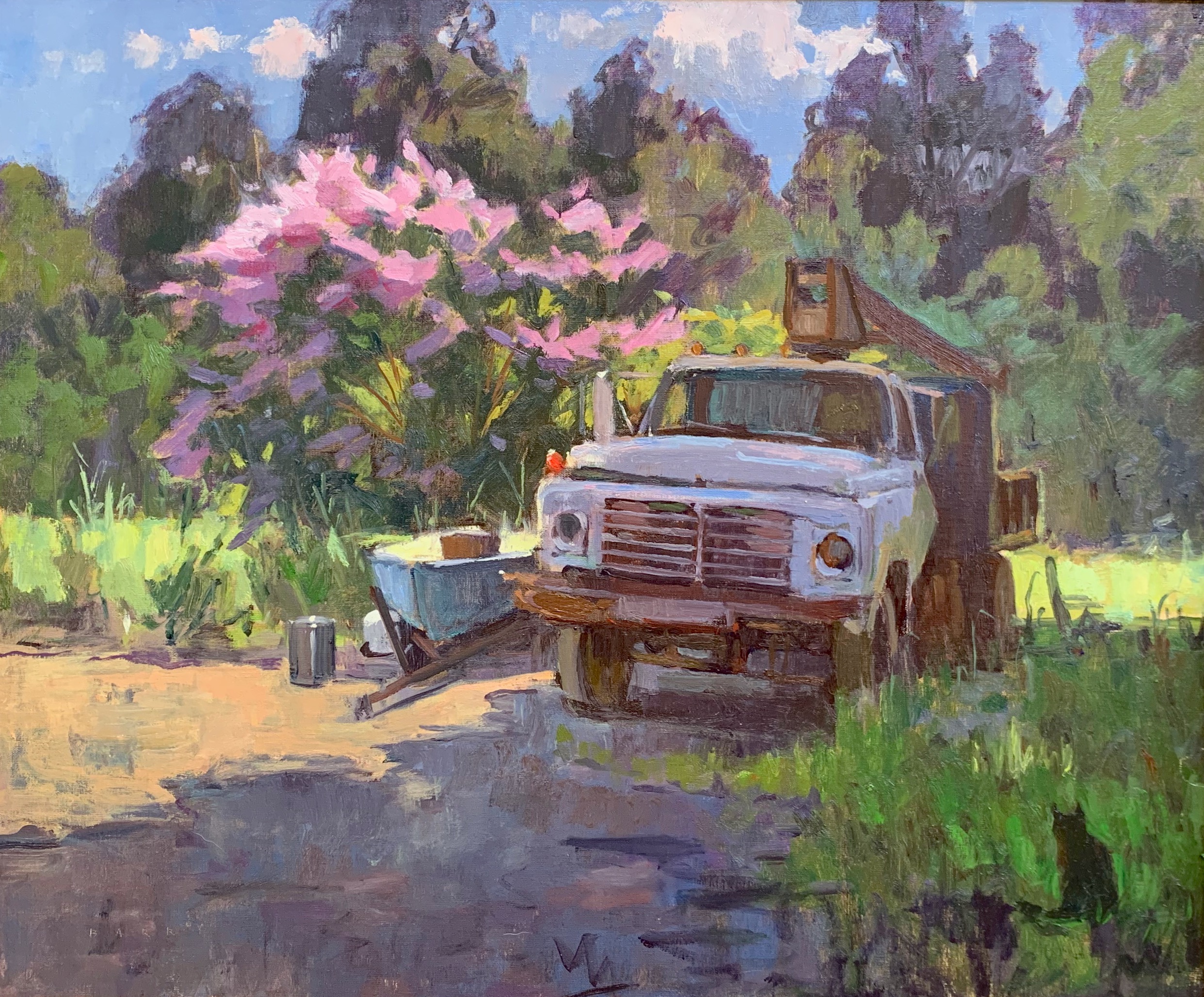 Alison Barry, "A Shady Spot," 2021, oil, 20 x 24 in., Available from the artist, Plein air