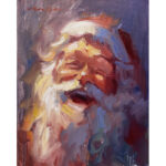 Ryan Jensen, "Happy Santa," oil on canvas, 16 x 20 in.; Sold