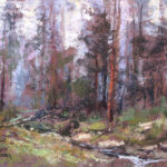 Margi Lucena (1954-2022), "Bonito Creek," pastel, 12 x 16 in.