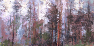 Margi Lucena (1954-2022), "Bonito Creek," pastel, 12 x 16 in.