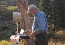 John Hughes working on location / painting plein air