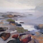 Endless Agate Beach: A Beautiful Orchestration of Shapes and Color PleinAir Salon - Maria Josenhans, “Endless Agate Beach,” Oil, 36x60 in.