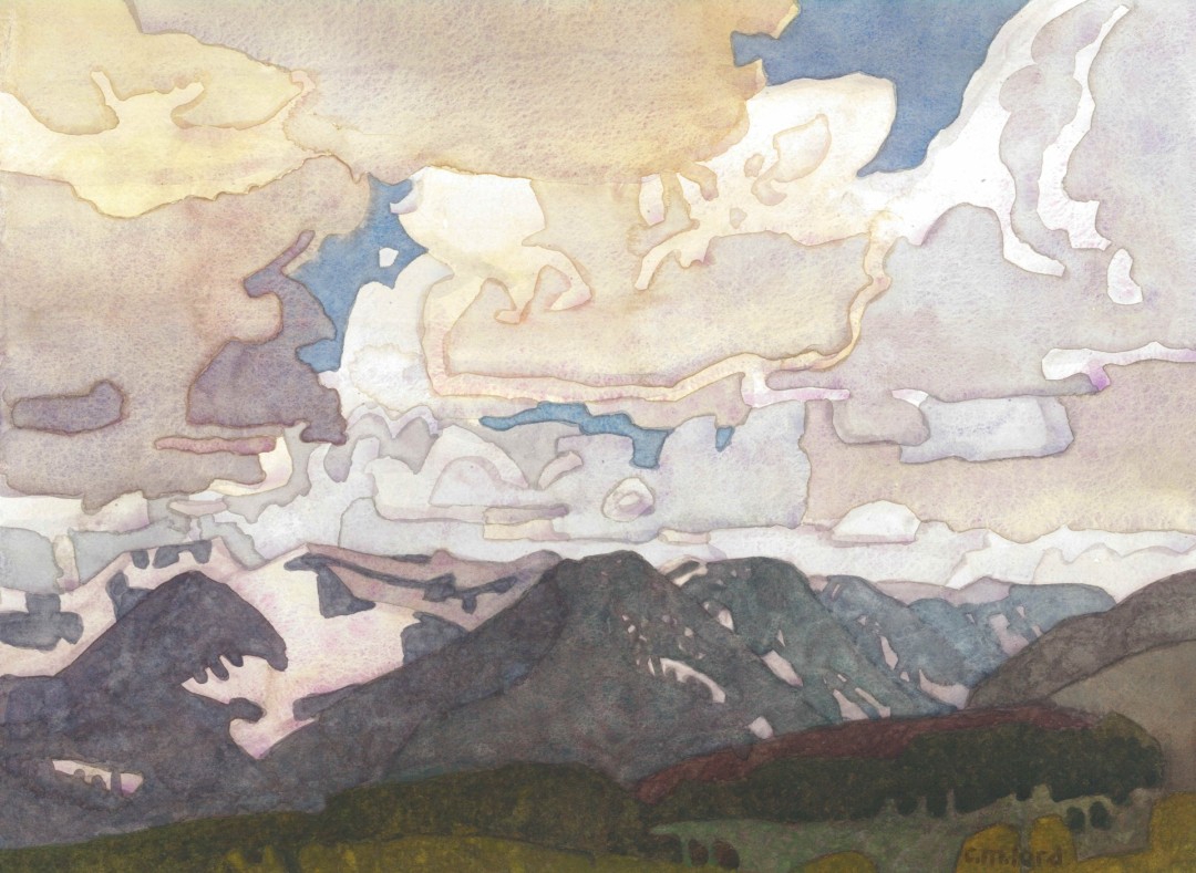PleinAir Salon - Carolyn Lord, “High Altitude Vista,” Watercolor, 11x15 in.