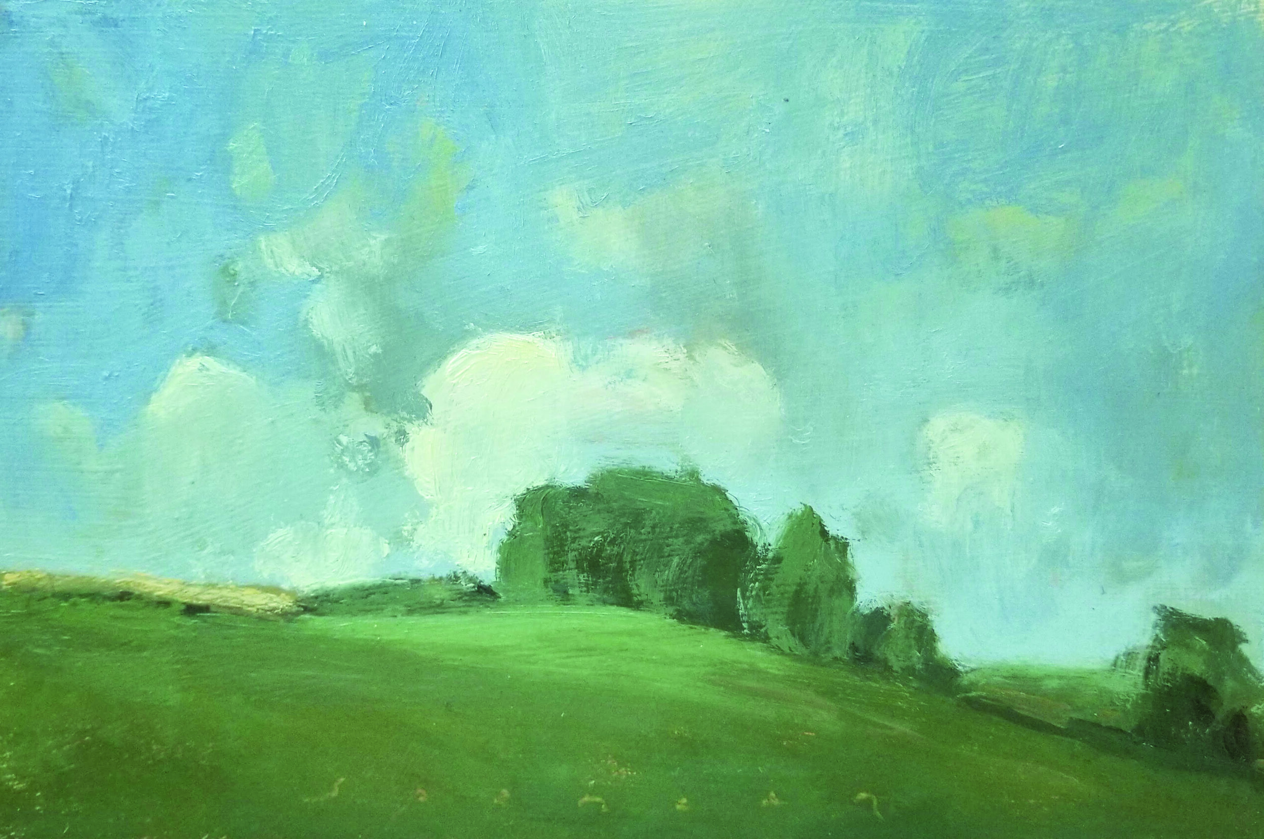 Erin Spencer, "From the Chapel Fields," 2022, oil, 6 x 9 in., available from artist, plein air