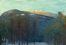 Plein Air Landscapes as a Form of Portraiture Plein air art history - Abbott Handerson Thayer, "Mount Monadnock," 1911/1914, oil on canvas, 22 3/16 x 24 3/16 in., National Gallery of Art, Corcoran Collection (Museum Purchase, Anna E. Clark Fund)