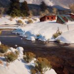 Kimball Geisler, “Winter Derelicts,” Oil, 45 x 50 in.