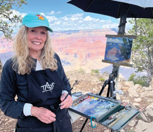 Peggy Immel, featured in the PleinAir Magazine article "Unstoppable: 3 Age-Defying Artists." (February/March 2024 issue).