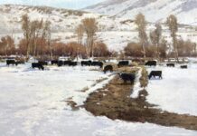 painting composition - Shanna Kunz, “The Giving Fields,” Oil on linen, 30 x 40 in.