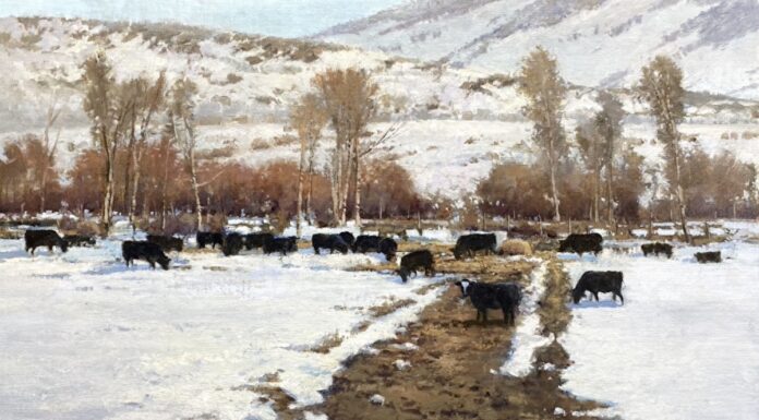 painting composition - Shanna Kunz, “The Giving Fields,” Oil on linen, 30 x 40 in.