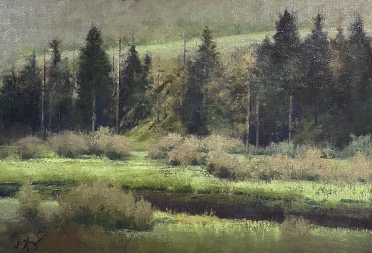 Shanna Kunz, “Spring In The Mountains,” Oil on linen, 16 x 24 in.