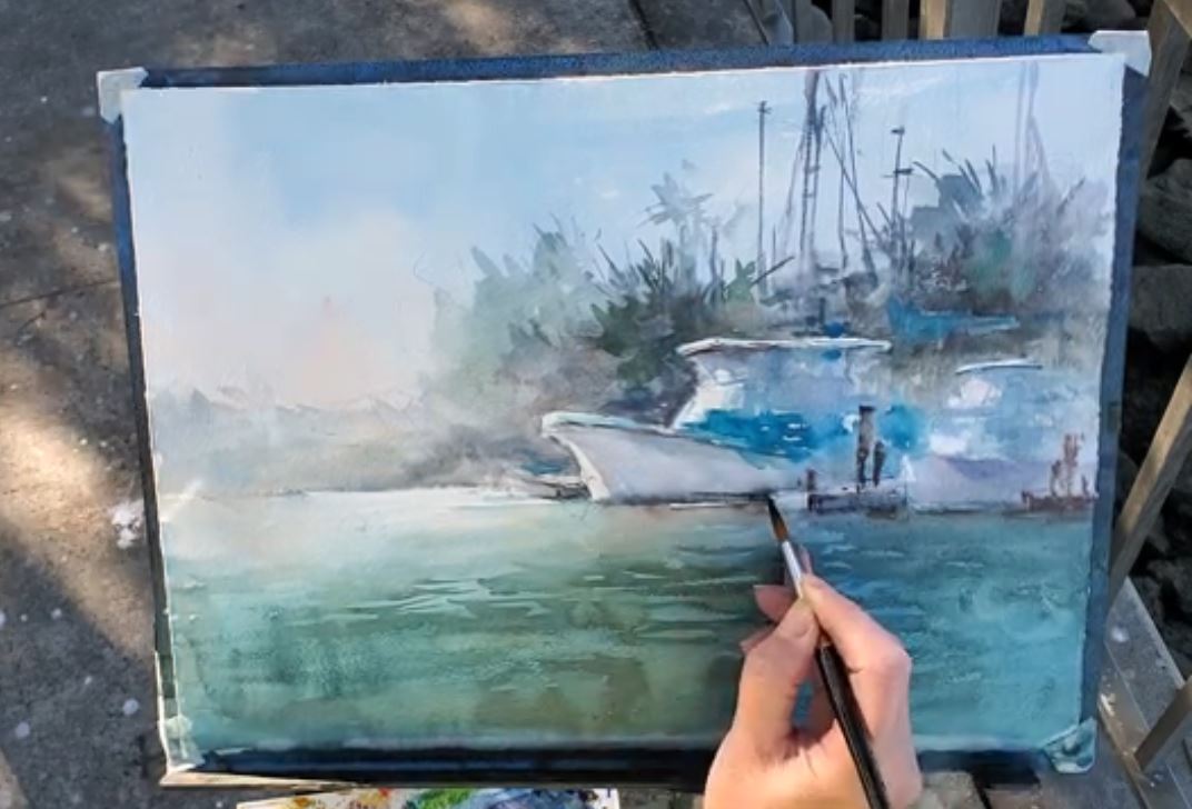 From Shuang Li's on-location painting demo for Plein Air Live