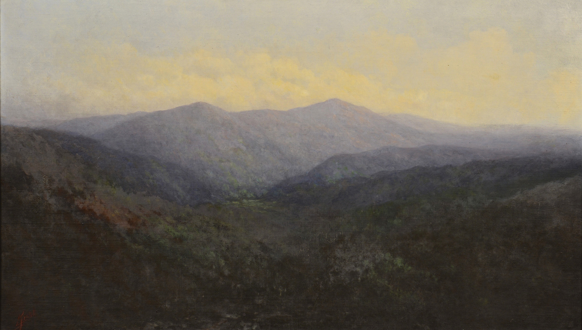 Charles Krutch painting of Mt LeConte