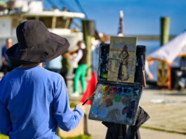 Painting during Plein Air Church, an annual favorite