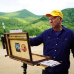 Why My Kids Think I’m a Dinosaur Our host and CEO, Eric Rhoads also set up an easel to paint at Darnell Farms.