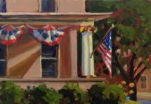 How 9 Plein Air Artists Honor the Fourth of July Jill Wagner, “Flying the Flag, Too”