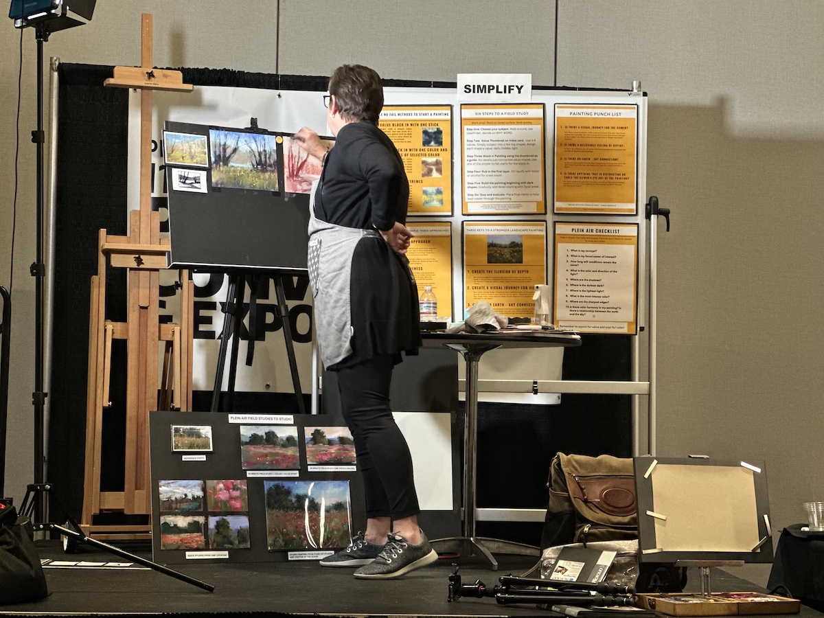 A frame from the rich and exciting Karen Margulis' PACE painting with pastels demonstration