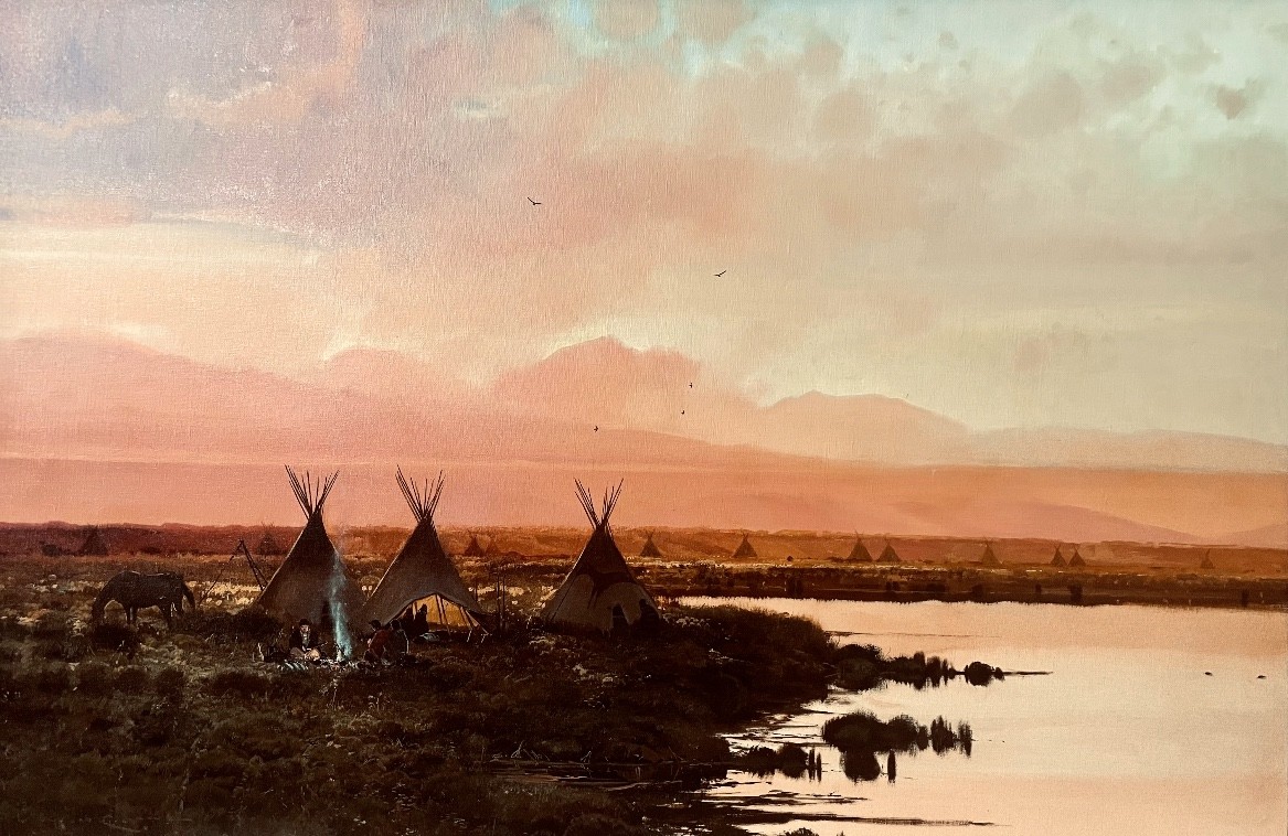 PleinAir Magazine's 14th Annual PleinAir Salon Art Competition May 2024 Winner Painting by Nicholas Coleman Salt River Camp Western
