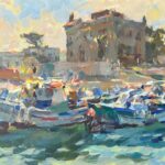 Happening Now: 6th Annual Plein Air Live Kevin Macpherson, “Isola de Favignana Harbor, Sicily,” Acrylic, 11x14 in.