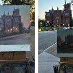 Plein air painting at night