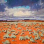 Jill Carver, “Desert Congregation,” 2022, oil, 20 x 20 in., private collection, studio from plein air studies