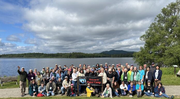 2026 Summer Camp for Artists Making friends at the Publisher's Invitational plein air painting events