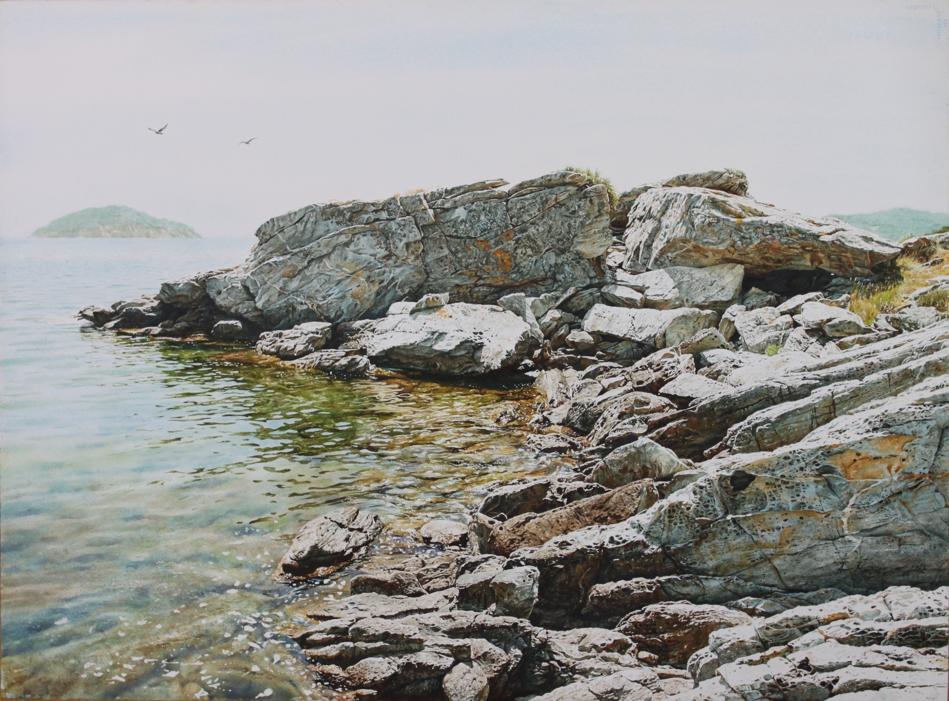 Best Plein Air Watercolor: Atanas Matsoureff (Bulgaria), “The Island,” Watercolor, 22x30 in.