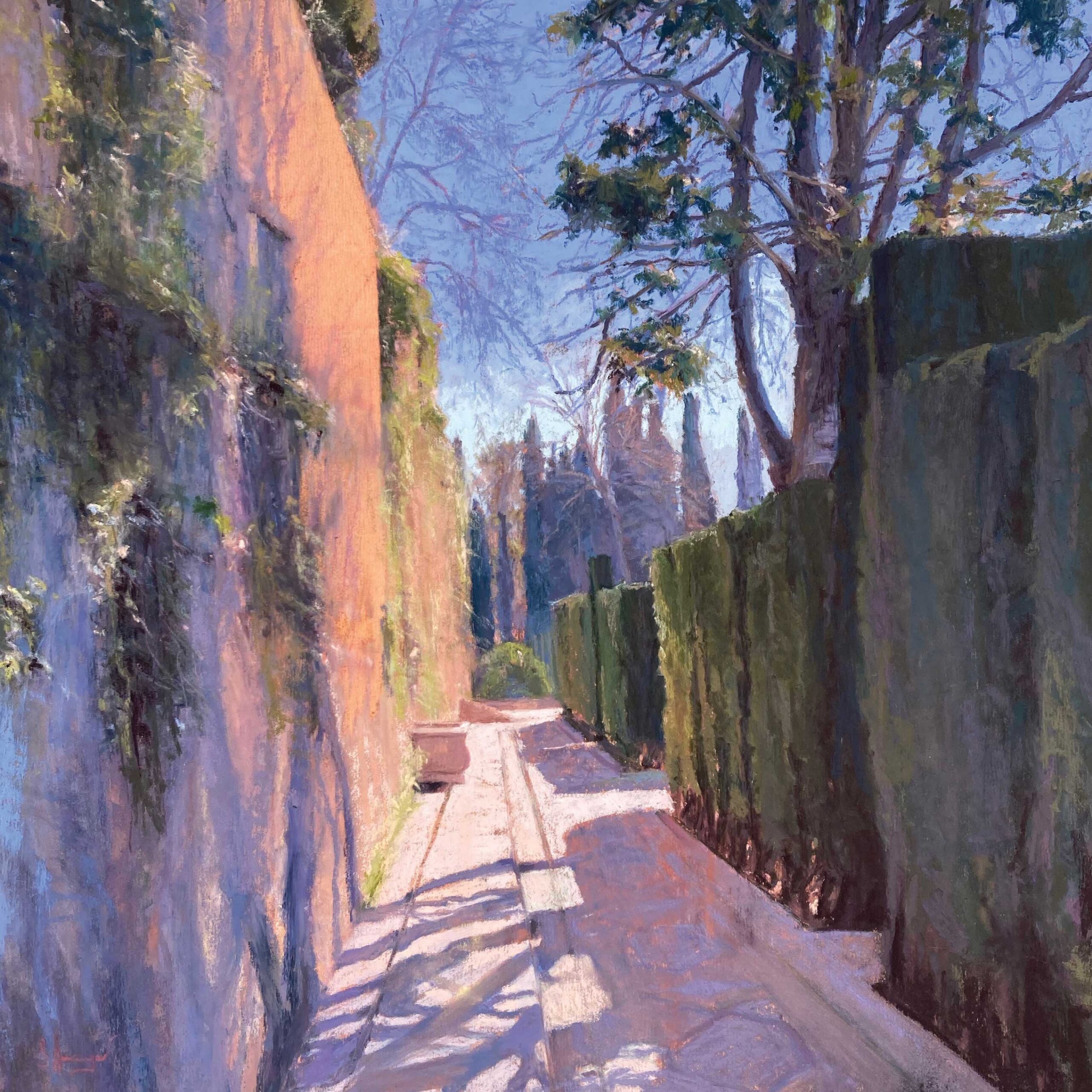Sophie Amauger, "Alhambra," 2023, oil, 19 1/2 x 19 1/2 in., Available from artist, Studio