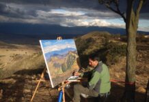plein air painting in Mexico