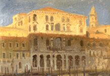 John Paul Marcelo, “Golden Hour, Venice,” 2019, oil, 9 x 12 in., Available from artist, Plein air