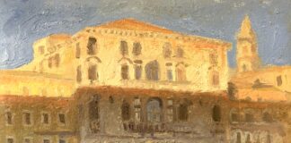 John Paul Marcelo, “Golden Hour, Venice,” 2019, oil, 9 x 12 in., Available from artist, Plein air