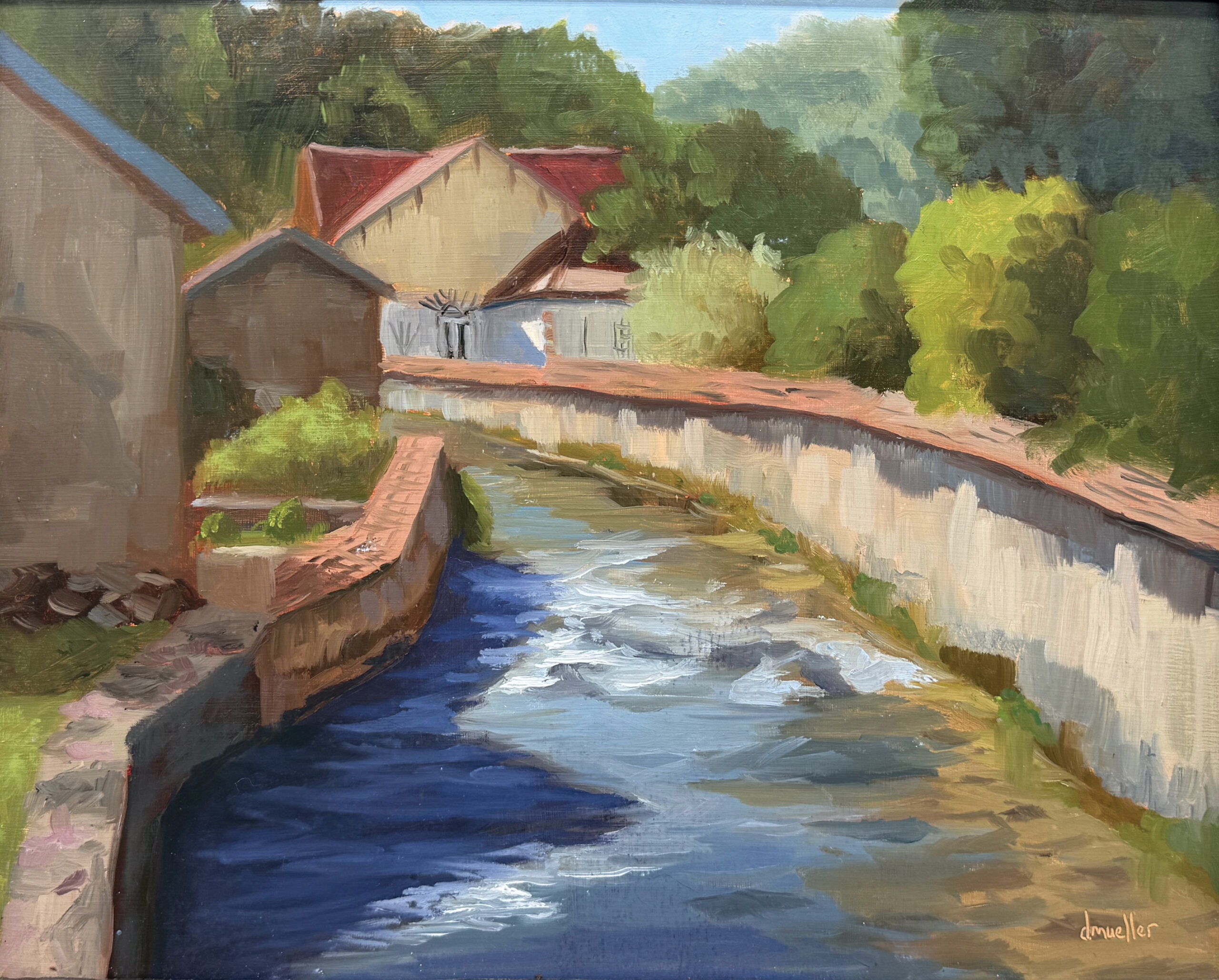 Debbie Mueller, “Beyond the Chateau Gates,” 2023, oil, 11 x 14 in., Available from artist, Plein air 