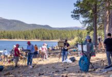 Artists painting together during one of the 2025 Plein Air Convention & Expo (PACE) paint-outs.