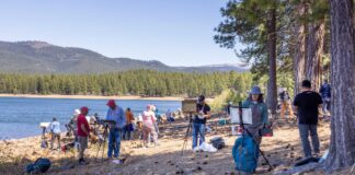 Artists painting together during one of the 2025 Plein Air Convention & Expo (PACE) paint-outs.