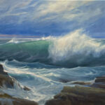 Olena Babak, "Boathouse Cove," 2024, oil, 30 x 40 in., private collection, plein air - Paint for Preservation