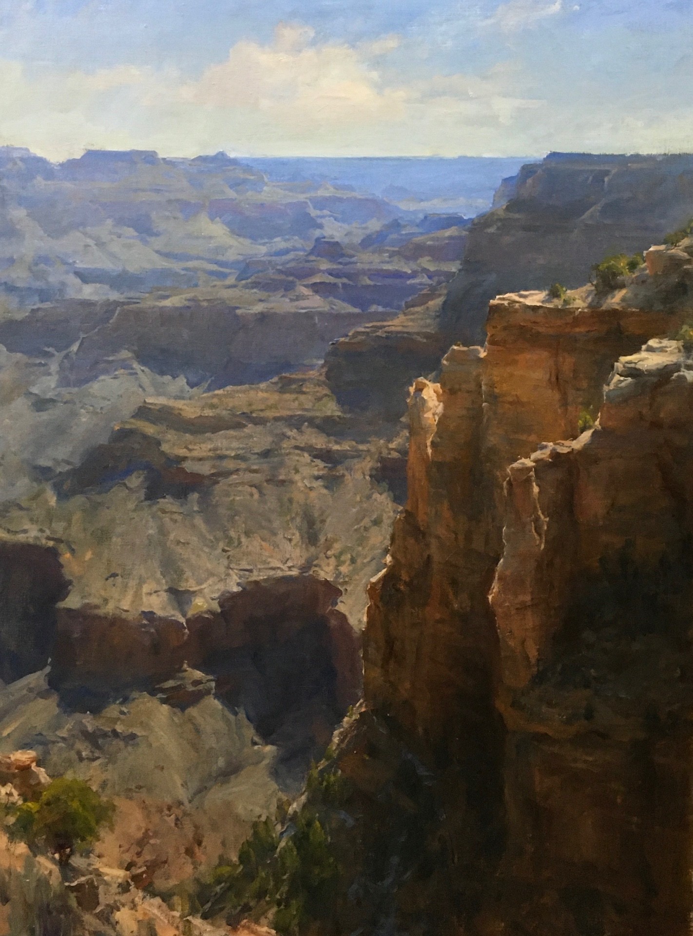Kyle Ma, “Maricopa Point Morning,” oil, 40 x 30 in.