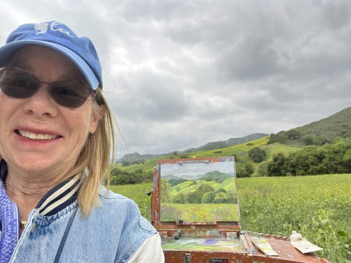 Plein Air Today reader Marian Fortunati Plein Air Today reader Marian Fortunati; The painting in this photo was juried into a show at the Santa Paula Art Museum which will hang from July 12 until November 9, 2025. The show is titled, “Celebrating Nature: Paintings by the Allied Artists of the Santa Monica Mountains and Seashore. "I was lucky to have three paintings juried in to this show," Marian shared.