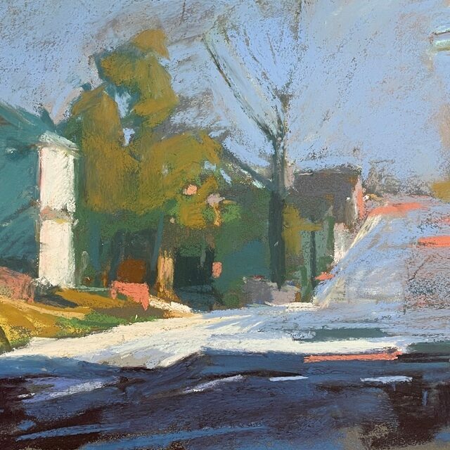 Best Plein Air Pastel: Mary Ellen Goetz, “County Line,” 14x14 in.