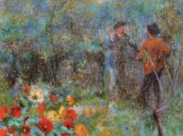 Pierre-Auguste Renoir, "Le Jardin de la rue Cortot à Montmartre," 1876, oil on canvas, 60 x 38 in., Carnegie Museum of Art