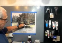 Add Texture to Your Paintings - Tom Christopher during his Art School Live free painting demonstration