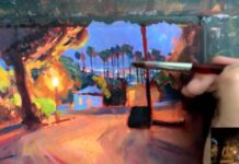 A moment from this recent Art School Live demo on how to paint with gouache, with Danny Folkman