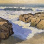 Scott Hamill, "Winter Light, California Coast," 2024, oil, 16 x 26 in., Collection the artist, Plein air