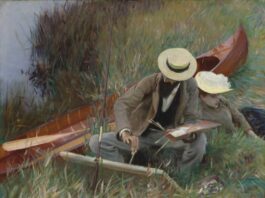 Spotlight on Sargent: “An Out-of-Doors Study” AN OUT-OF-DOORS STUDY John Singer Sargent 1889, oil on canvas, 26 x 31 3/4 in. Brooklyn Museum, Museum Collection Fund