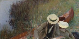 AN OUT-OF-DOORS STUDY John Singer Sargent 1889, oil on canvas, 26 x 31 3/4 in. Brooklyn Museum, Museum Collection Fund