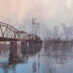 PleinAir Salon art competition - First Place Overall: J.M. Brodrick, “Southside,” acrylic, 30 x 24 in.