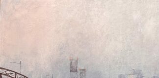 PleinAir Salon art competition - First Place Overall: J.M. Brodrick, “Southside,” acrylic, 30 x 24 in.