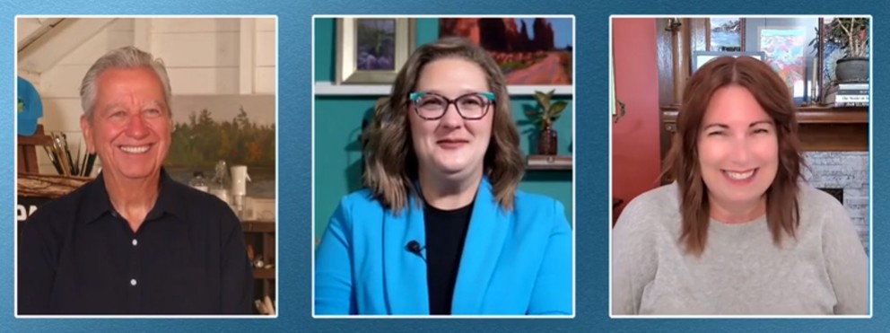 Our Pastel Live hosts, Eric Rhoads, Kari Stober, and Kelly Kane