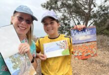 Plein air painting with gouache