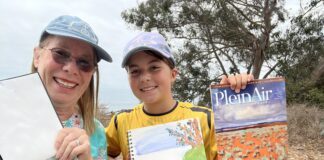 Plein air painting with gouache