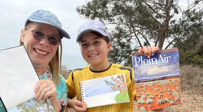 Plein air painting with gouache