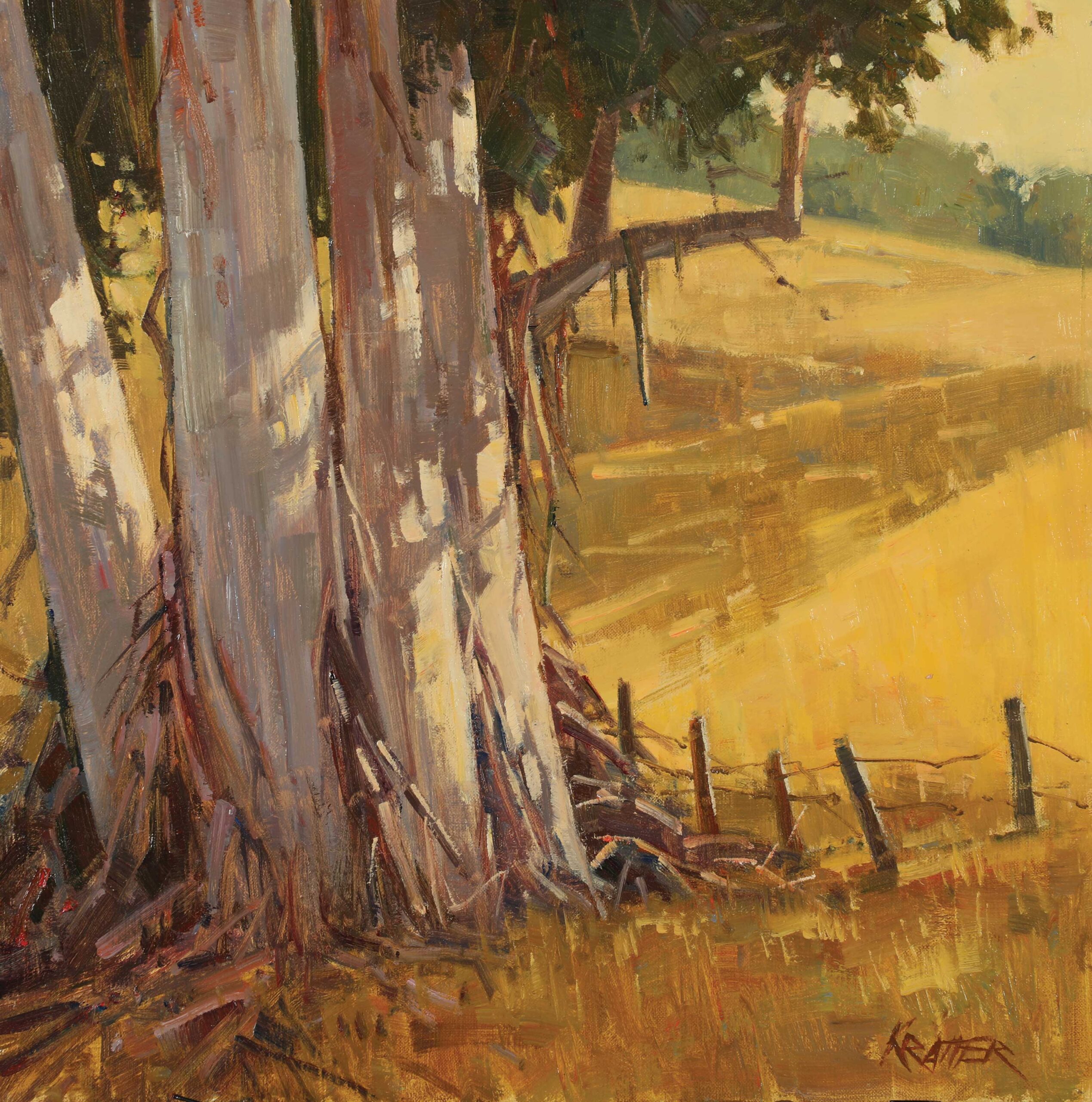 Paul Kratter, "Baked," 2022, oil, 12 x 12 in.; Available from the artist; Plein air